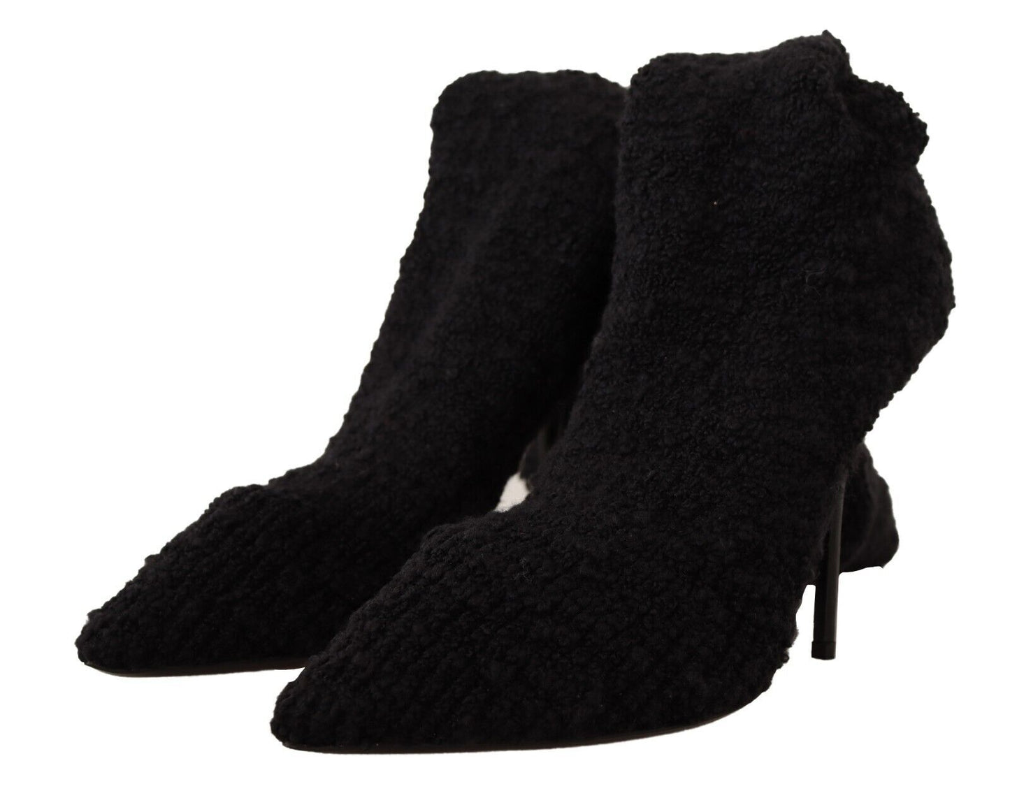Bottines montantes noires extensibles Dolce &amp; Gabbana