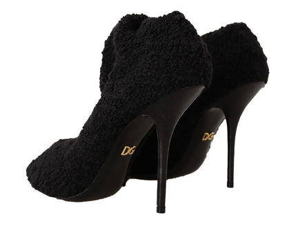 Bottines montantes noires extensibles Dolce &amp; Gabbana