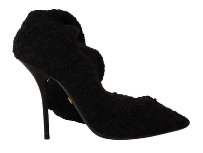 Bottines montantes noires extensibles Dolce &amp; Gabbana