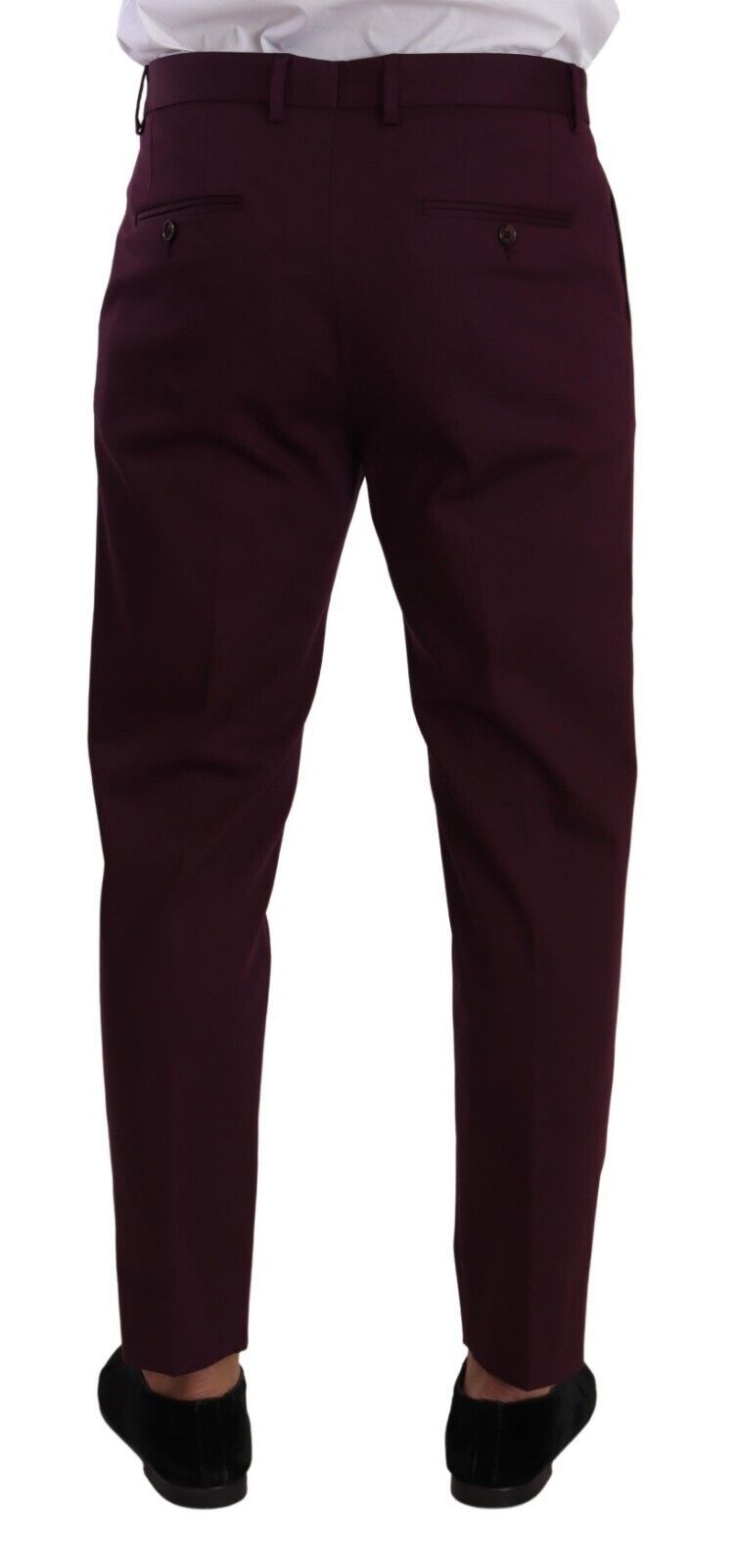 Pantalon chino fuselé en coton violet Dolce &amp; Gabbana