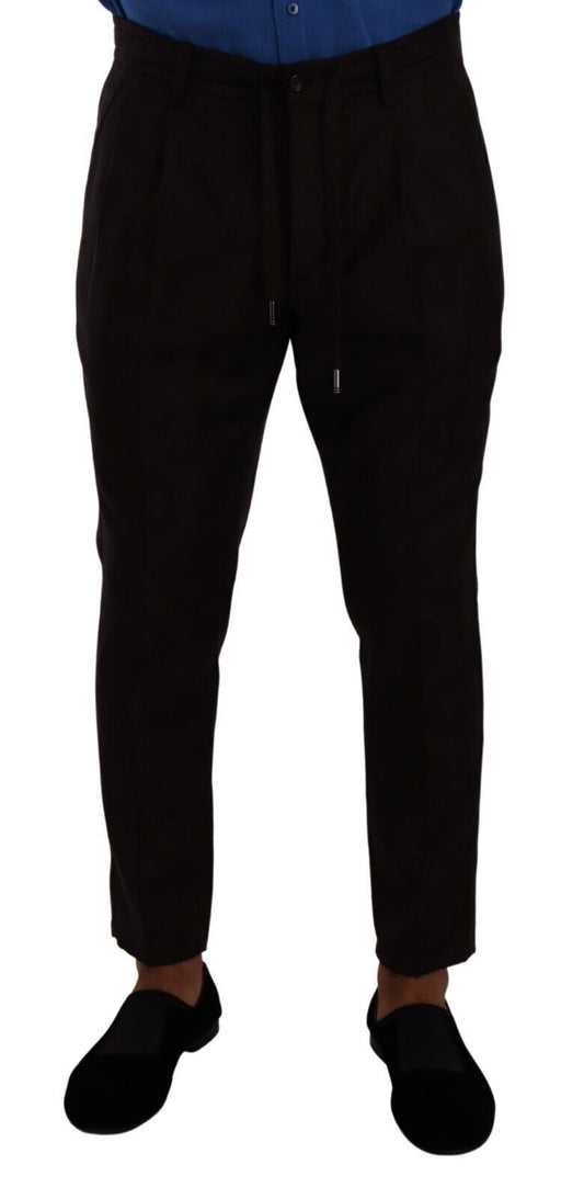 Pantalon skinny en laine bordeaux Dolce &amp; Gabbana pour homme