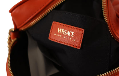 Sac bandoulière rond élégant en cuir nappa Versace