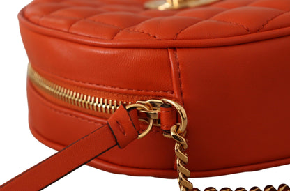 Sac bandoulière rond élégant en cuir nappa Versace