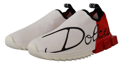 Baskets sandales Sorrento blanches et rouges Dolce &amp; Gabbana