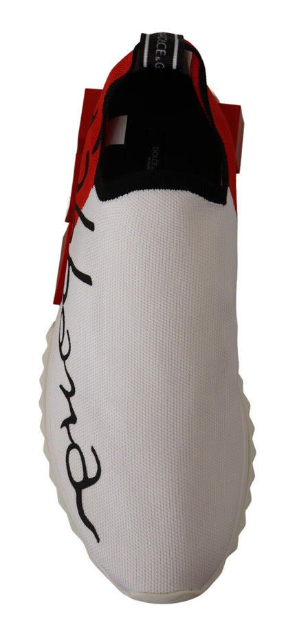Baskets sandales Sorrento blanches et rouges Dolce &amp; Gabbana