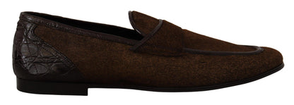 Chaussures Dolce &amp; Gabbana Mocassins habillés en cuir marron Chaussures à enfiler