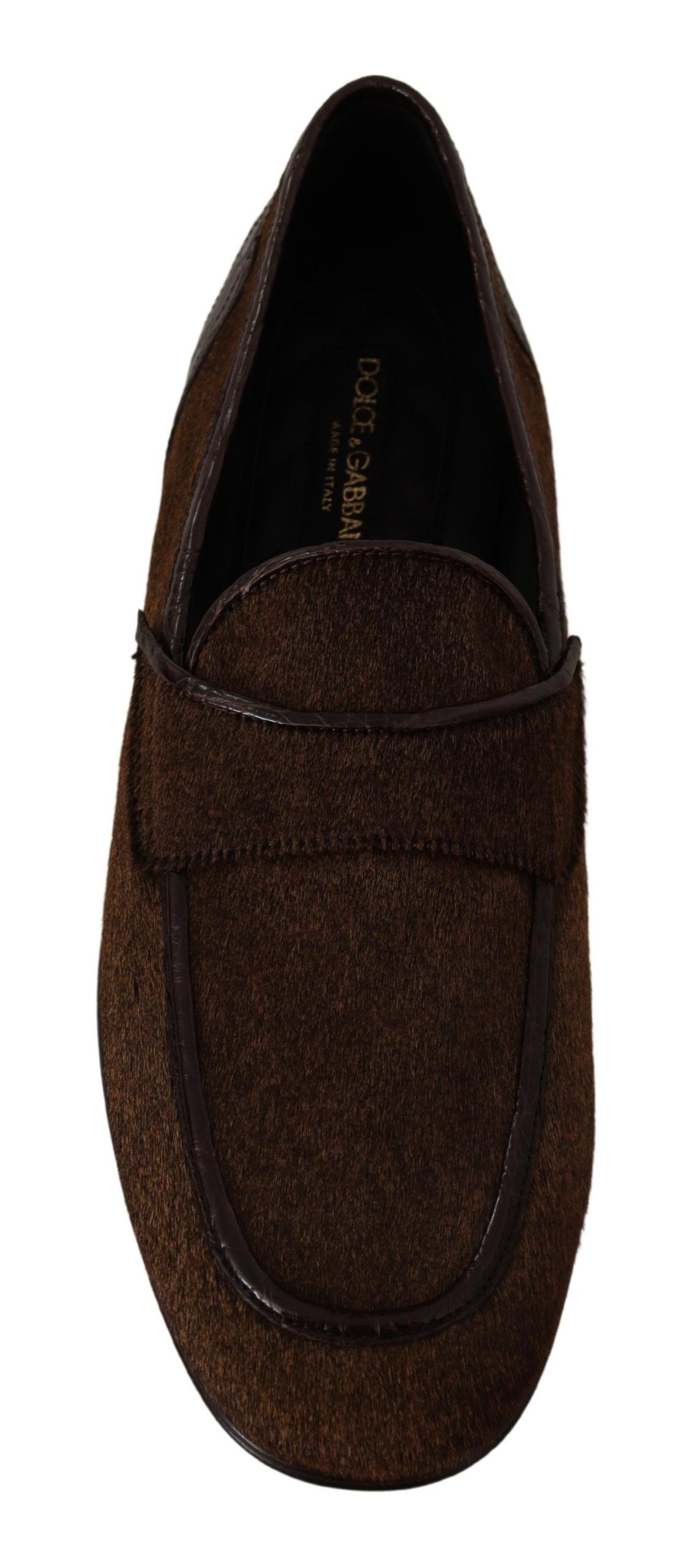 Chaussures Dolce &amp; Gabbana Mocassins habillés en cuir marron Chaussures à enfiler