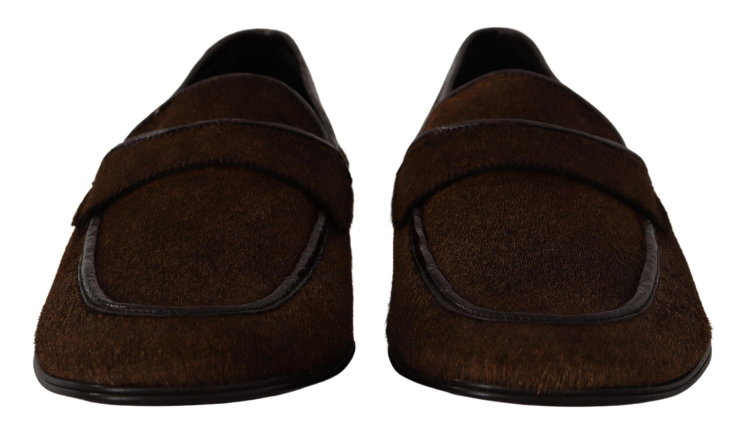 Chaussures Dolce &amp; Gabbana Mocassins habillés en cuir marron Chaussures à enfiler