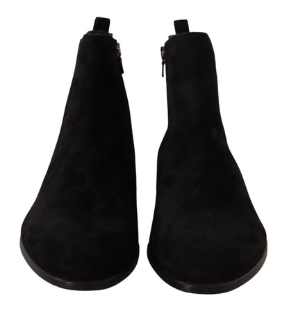 Bottines Chelsea en daim noir Dolce &amp; Gabbana pour homme