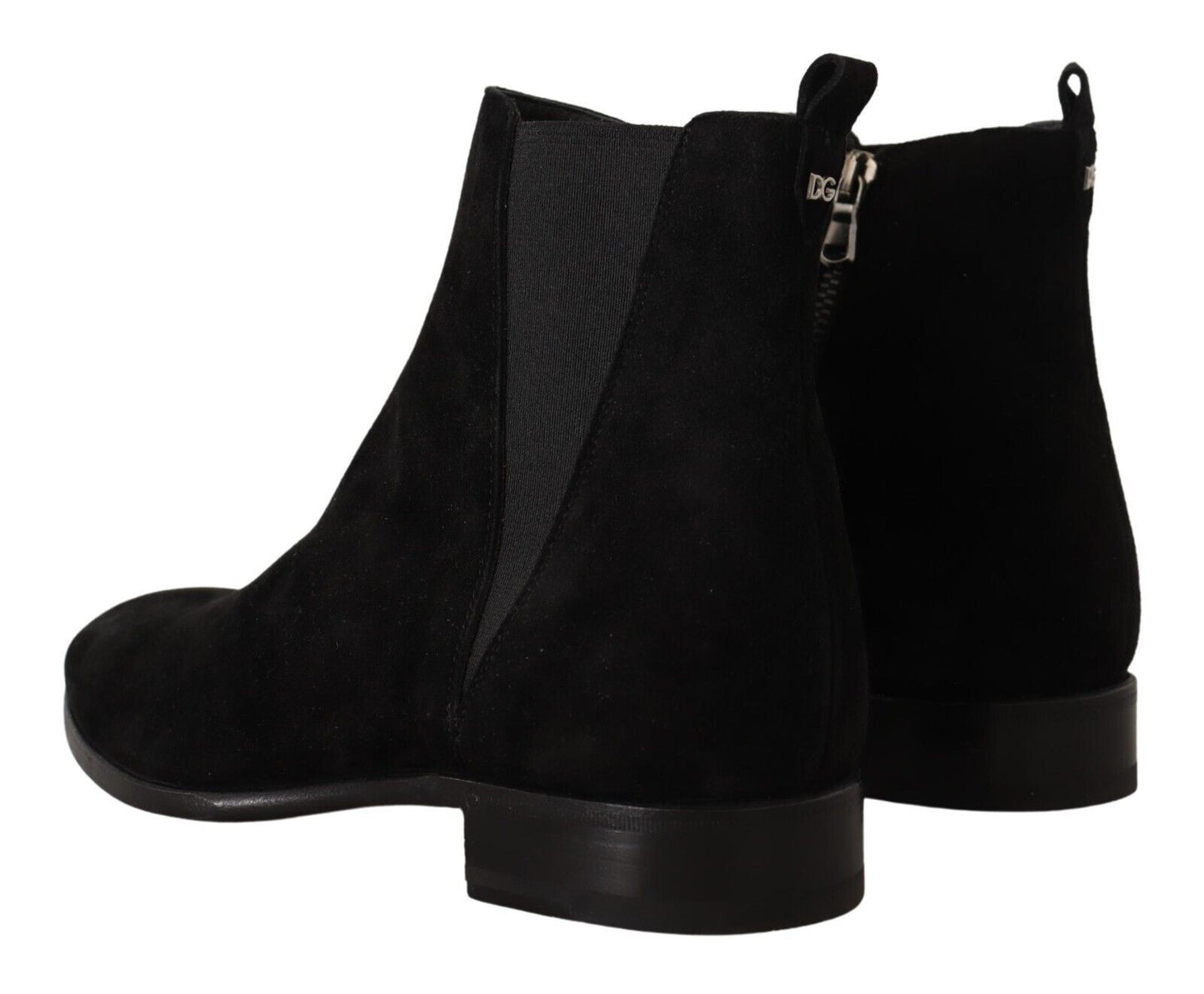 Bottines Chelsea en daim noir Dolce &amp; Gabbana pour homme