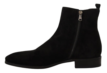 Bottines Chelsea en daim noir Dolce &amp; Gabbana pour homme
