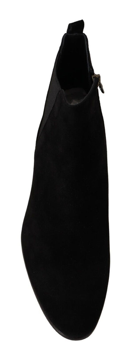 Bottines Chelsea en daim noir Dolce &amp; Gabbana pour homme