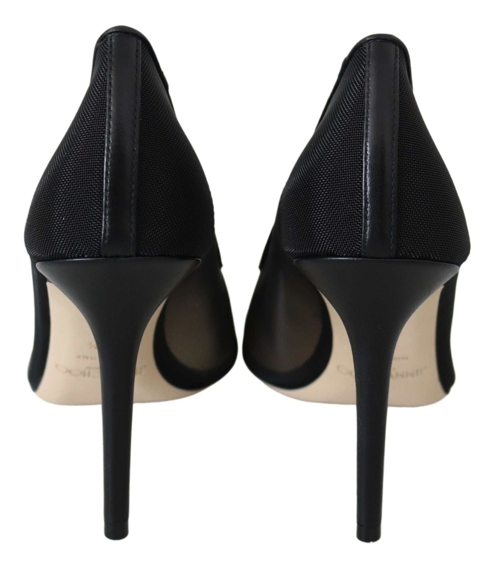 Escarpins élégants en maille noire et strass
