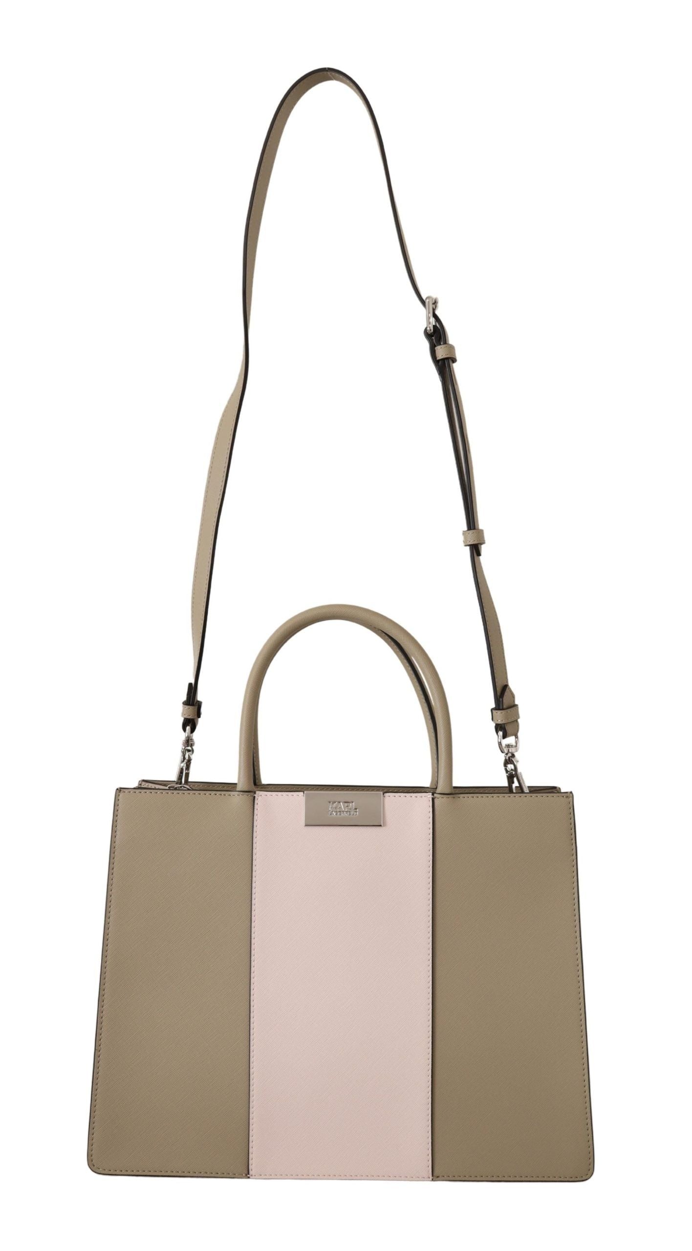 Karl Lagerfeld – Elegante, salbeigrüne Tote-Umhängetasche