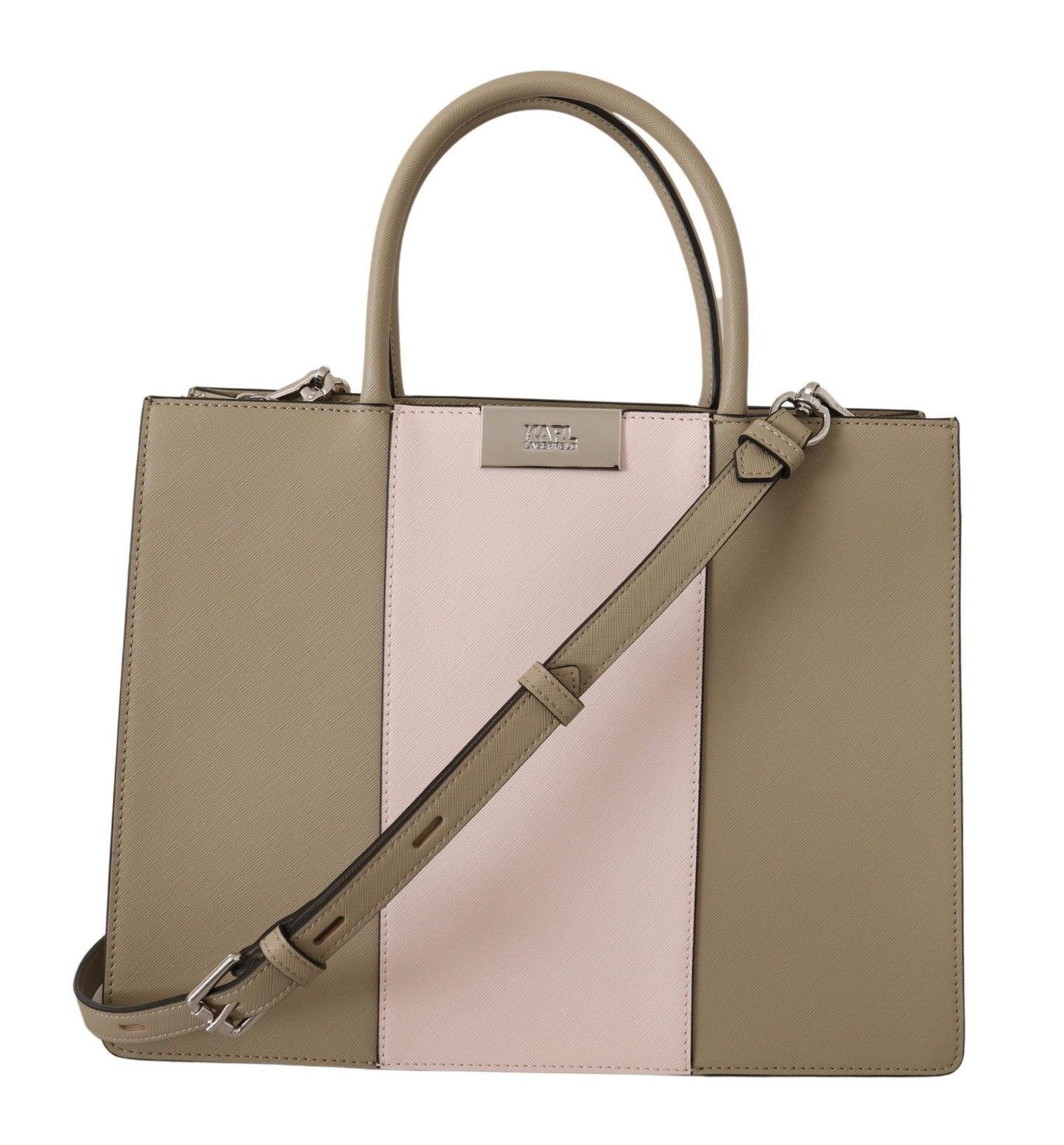 Karl Lagerfeld – Elegante, salbeigrüne Tote-Umhängetasche