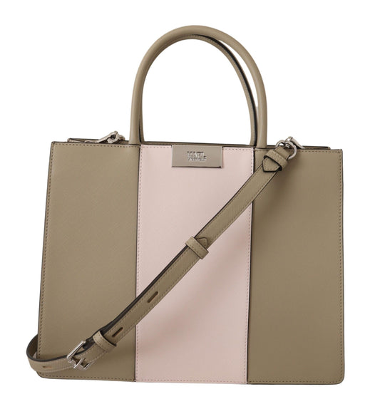Karl Lagerfeld – Elegante, salbeigrüne Tote-Umhängetasche