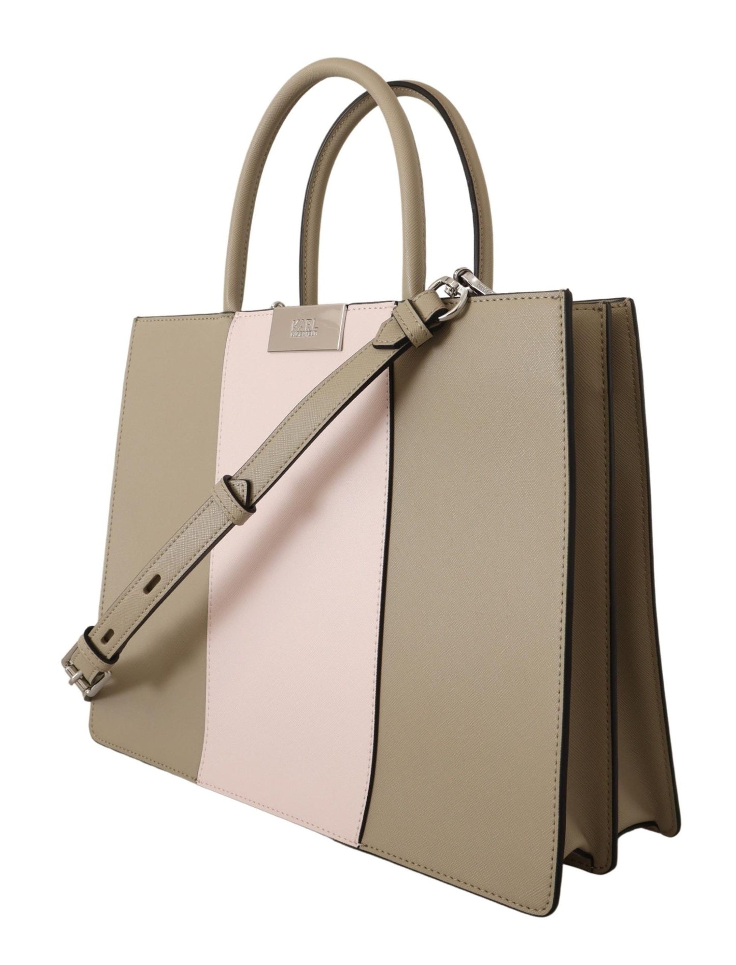 Karl Lagerfeld – Elegante, salbeigrüne Tote-Umhängetasche