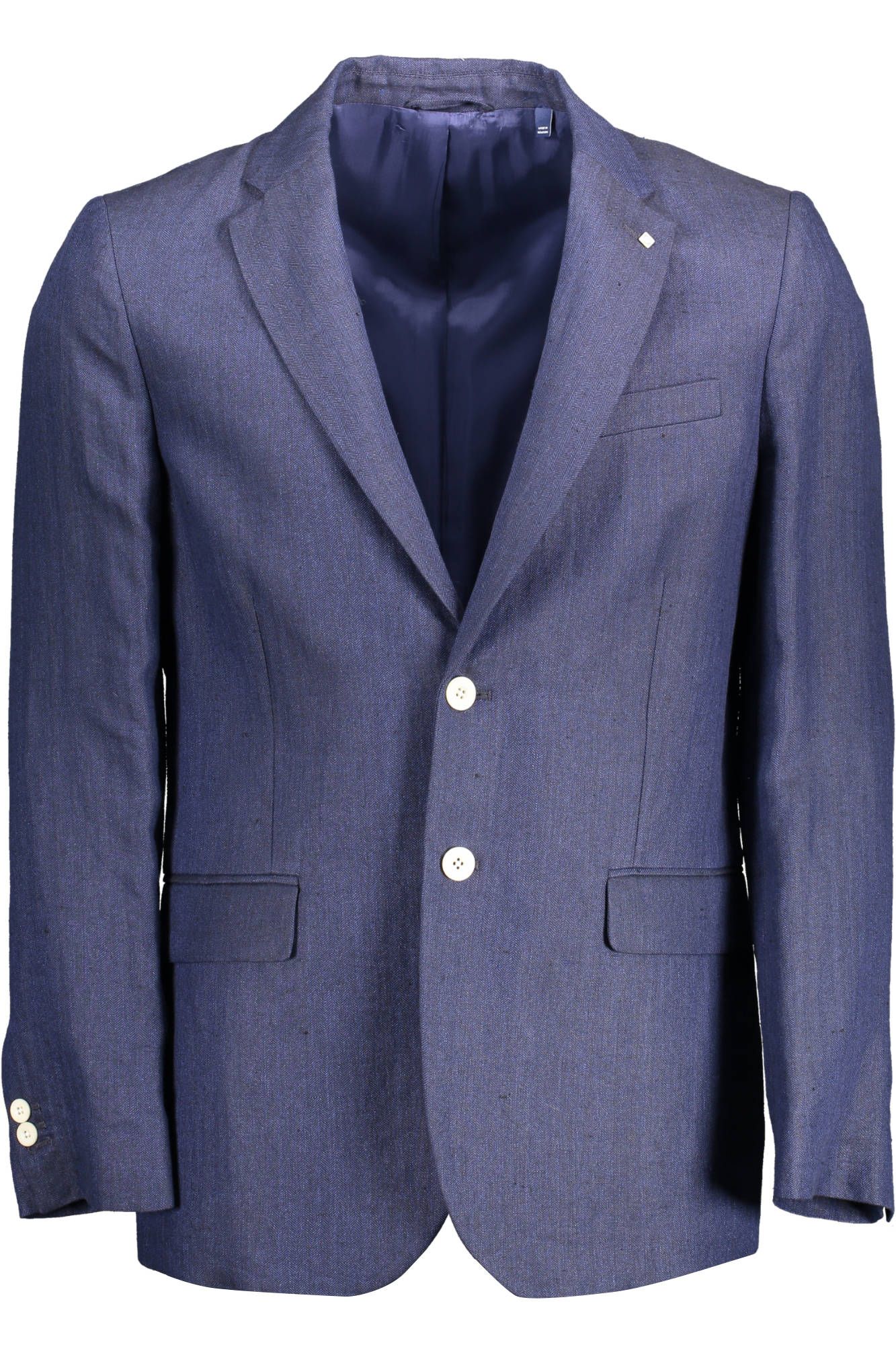 Veste classique en lin bleu élégante