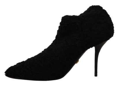 Bottes mi-mollet noires à talons aiguilles Dolce &amp; Gabbana pour femme