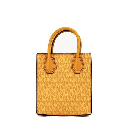 Michael Kors – Mercer XS – Umhängetasche „North South“ aus PVC mit Wabenmuster in Gold