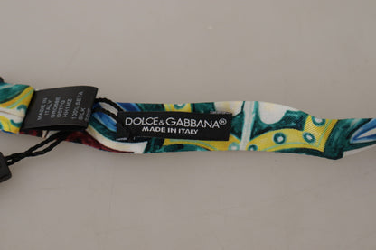 Nœud papillon ajustable Dolce &amp; Gabbana à imprimé majolique multicolore