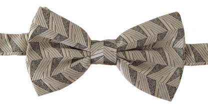 Nœud papillon papillon réglable gris 100 % soie Dolce &amp; Gabbana