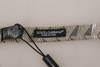 Nœud papillon papillon réglable gris 100 % soie Dolce &amp; Gabbana