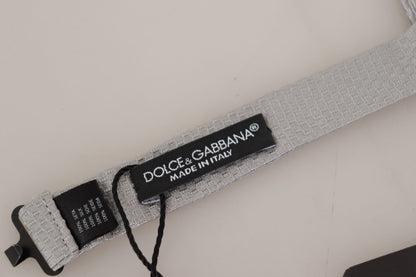 Cravate papillon ajustable grise 100 % soie Dolce &amp; Gabbana