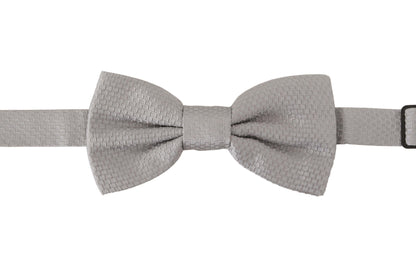 Cravate papillon ajustable grise 100 % soie Dolce &amp; Gabbana