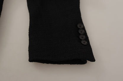 Blazer noir à simple boutonnage Dolce &amp; Gabbana pour homme