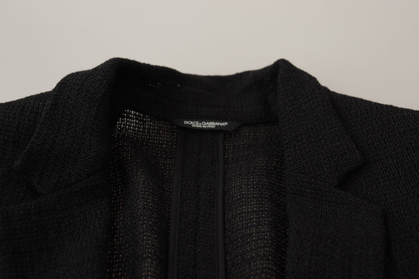 Blazer noir à simple boutonnage Dolce &amp; Gabbana pour homme
