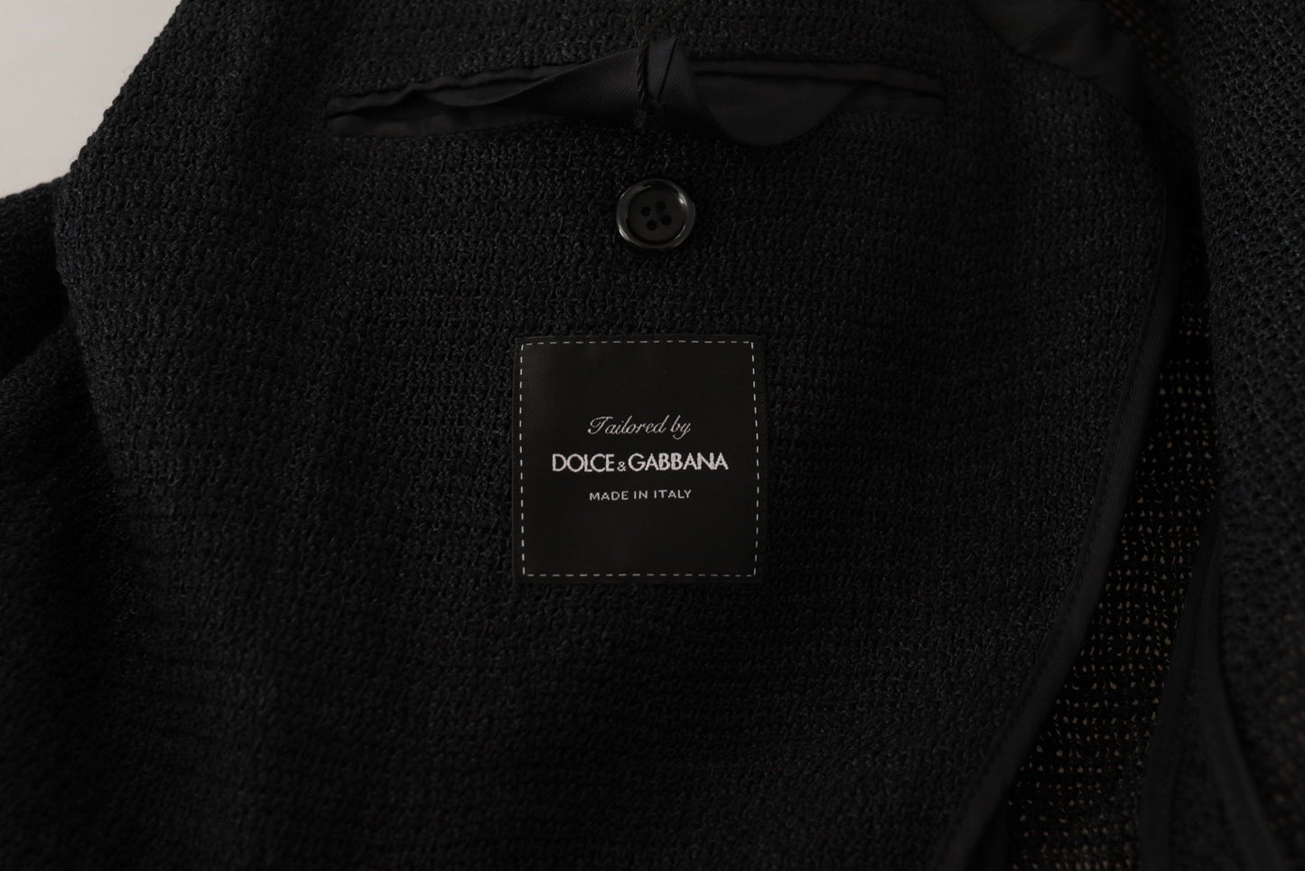 Blazer noir à simple boutonnage Dolce &amp; Gabbana pour homme