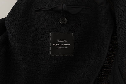 Blazer noir à simple boutonnage Dolce &amp; Gabbana pour homme