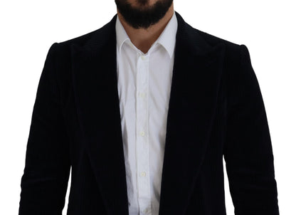 Dolce &amp; Gabbana Cardigan en coton noir Manteau long Veste pour homme