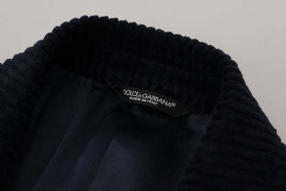Dolce &amp; Gabbana Cardigan en coton noir Manteau long Veste pour homme