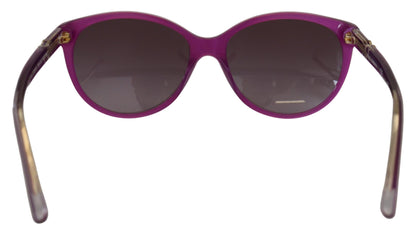 Lunettes de soleil rondes Dolce &amp; Gabbana DG4171P à monture en acétate violet
