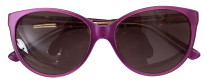 Lunettes de soleil rondes Dolce &amp; Gabbana DG4171P à monture en acétate violet