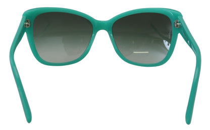Lunettes de soleil carrées en acétate Dolce &amp; Gabbana Green Stars DG4124