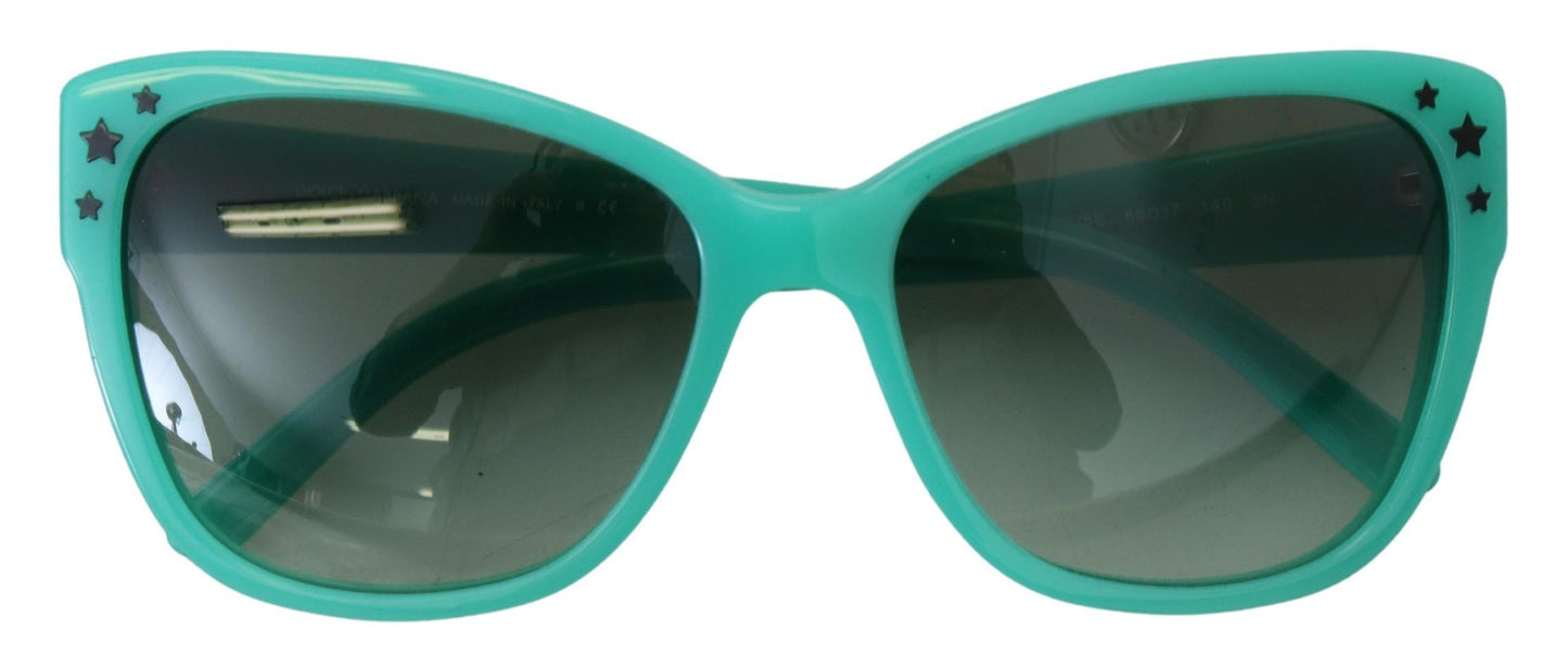 Lunettes de soleil carrées en acétate Dolce &amp; Gabbana Green Stars DG4124