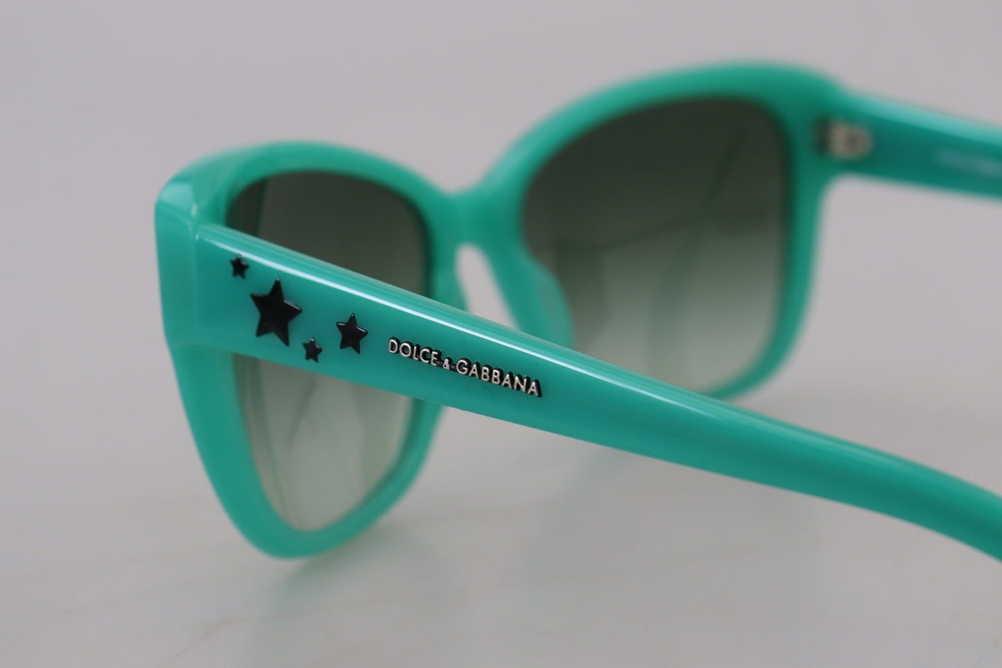 Lunettes de soleil carrées en acétate Dolce &amp; Gabbana Green Stars DG4124