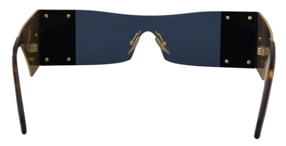Lunettes de soleil rectangulaires Dolce &amp; Gabbana en métal doré DG2263