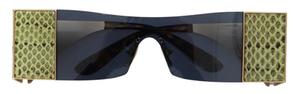 Lunettes de soleil rectangulaires Dolce &amp; Gabbana en métal doré DG2263