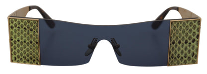 Lunettes de soleil rectangulaires Dolce &amp; Gabbana en métal doré DG2263