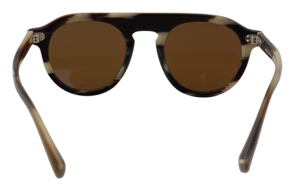 Lunettes de soleil ovales à monture intégrale Dolce &amp; Gabbana DG4306, marron écaille de tortue