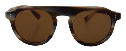 Lunettes de soleil ovales à monture intégrale Dolce &amp; Gabbana DG4306, marron écaille de tortue