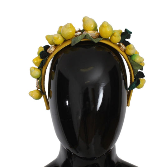 Serre-tête diadème en cristal de Sicile Dolce &amp; Gabbana Yellow Lemons