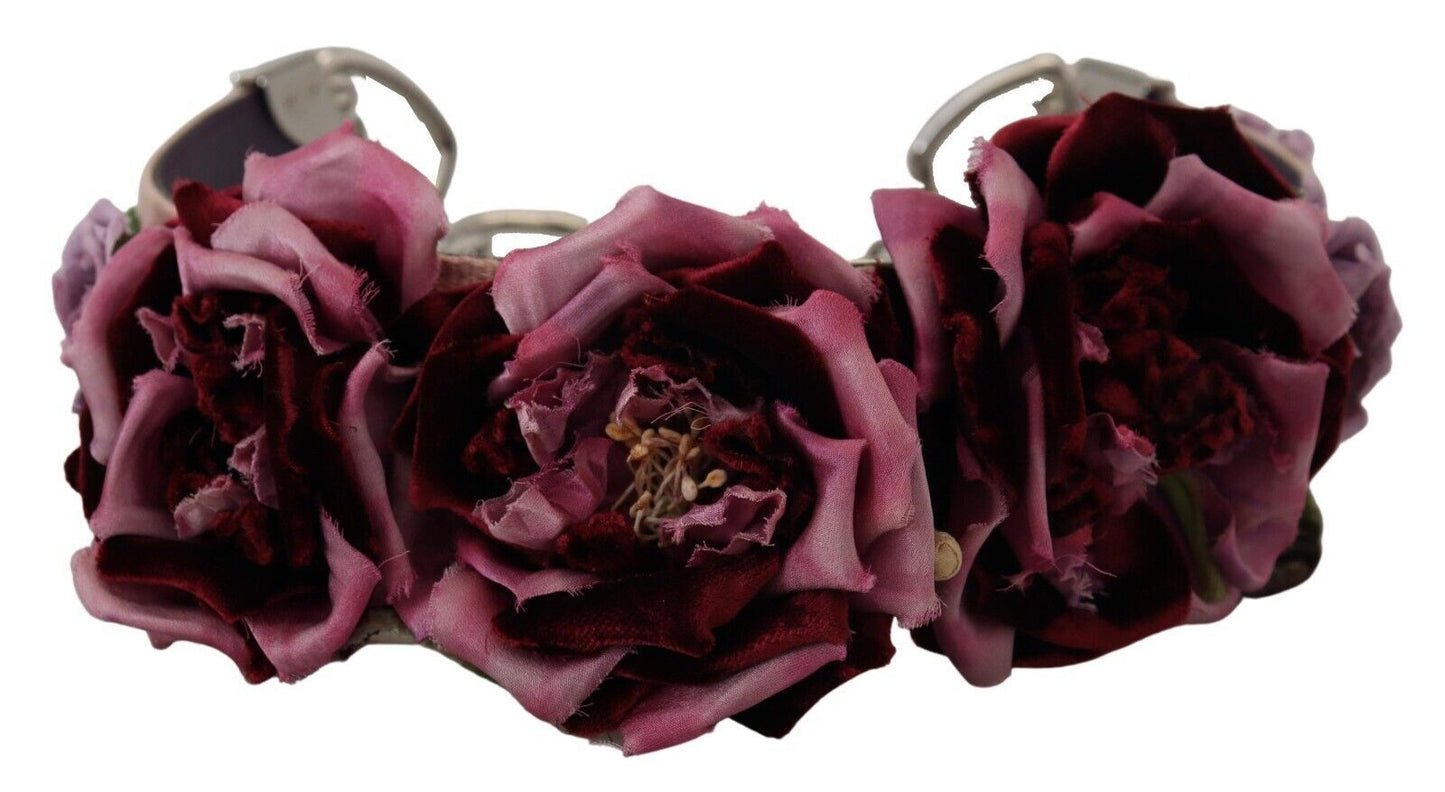 Bandoulière en métal à appliqués floraux multicolores Dolce &amp; Gabbana