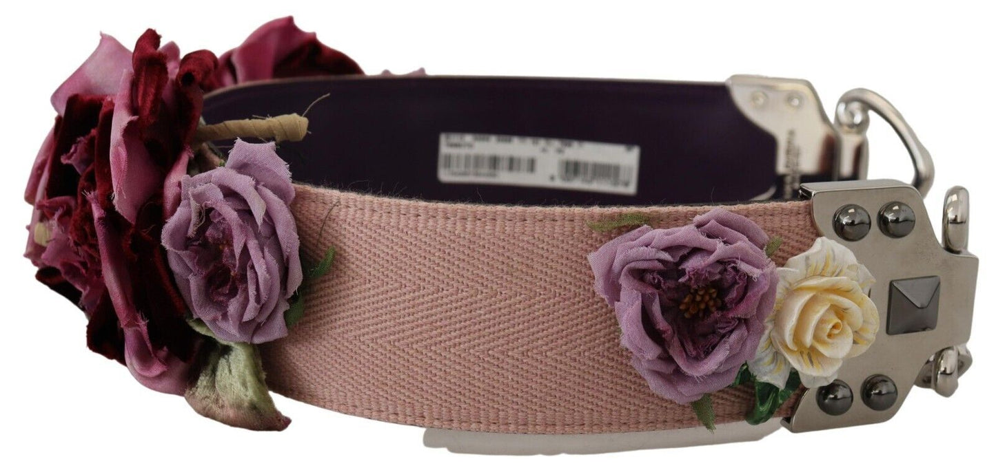 Bandoulière en métal à appliqués floraux multicolores Dolce &amp; Gabbana