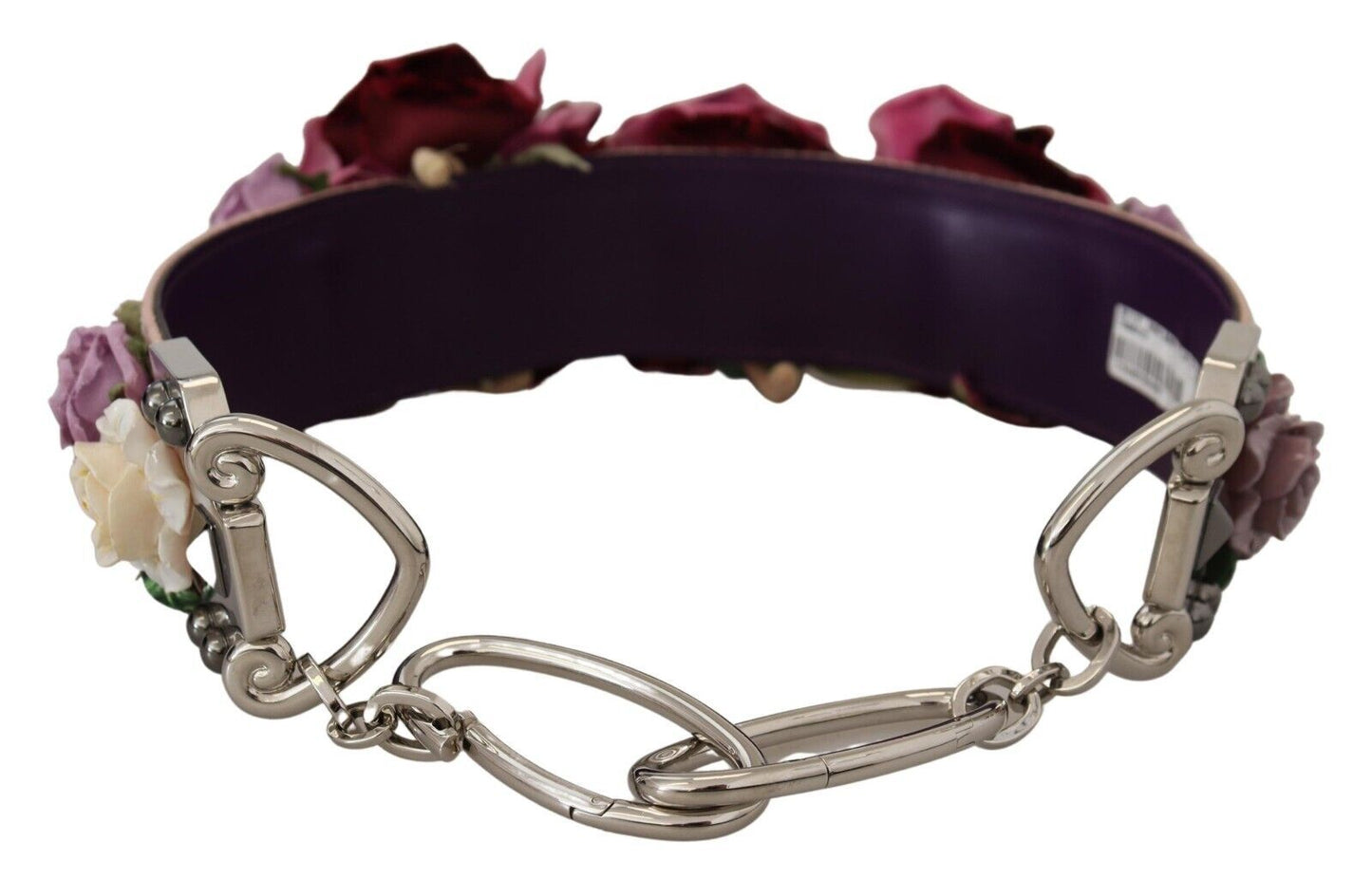 Bandoulière en métal à appliqués floraux multicolores Dolce &amp; Gabbana
