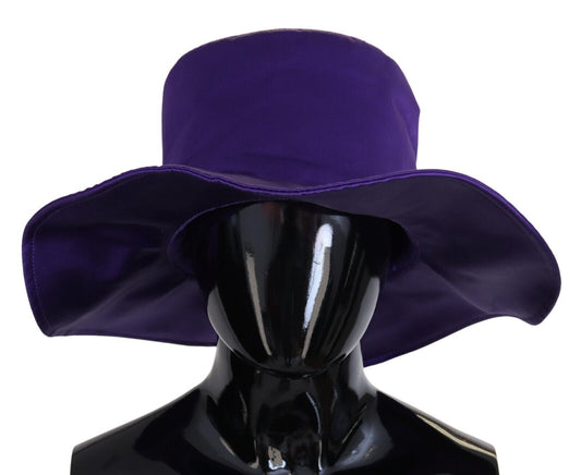 Chapeau haut de forme en soie stretch violet Dolce &amp; Gabbana